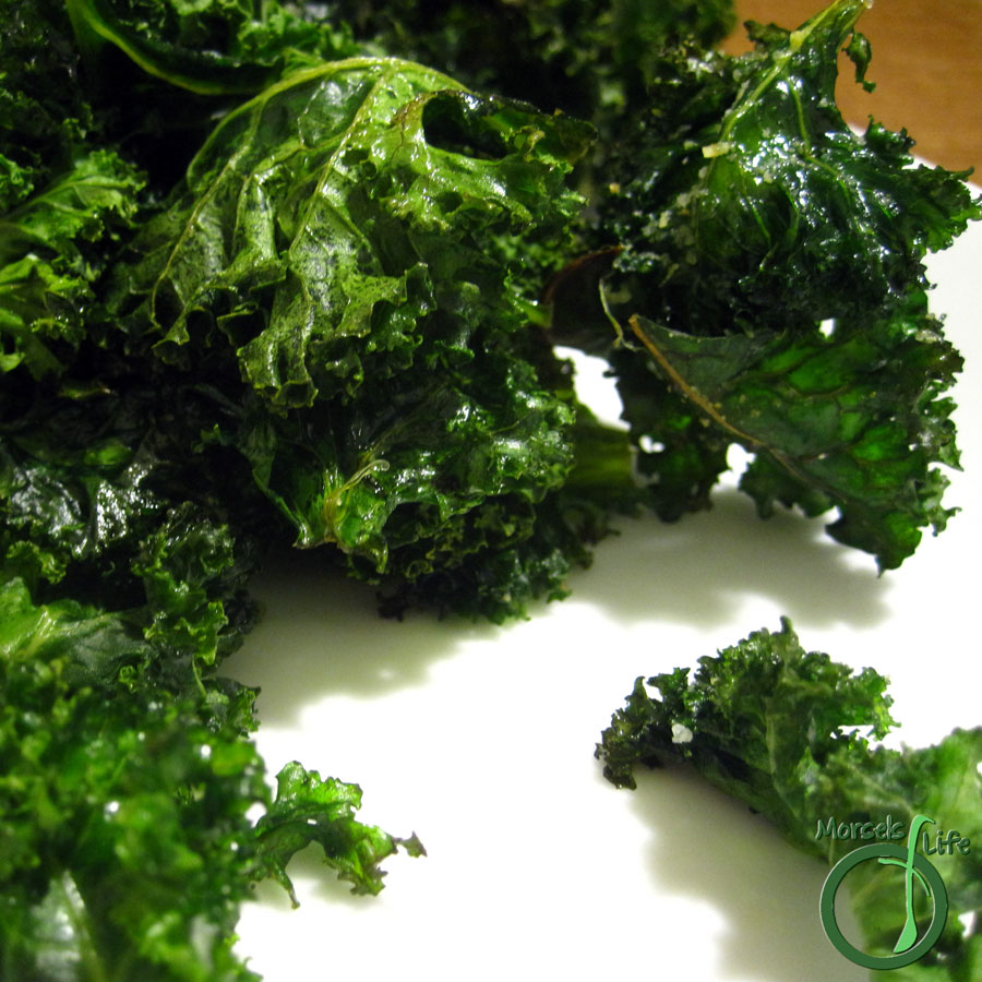 Morsels of Life - Kale Chips - Light, crackly, crunchy kale chips you just can't stop eating. But that's ok - they're low calorie and nutritious too!