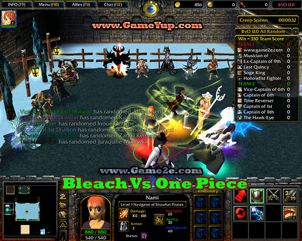 bleach vs one piece map