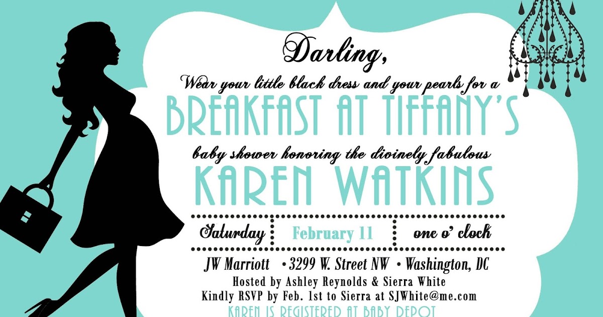 breakfast at tiffany's baby shower invitations