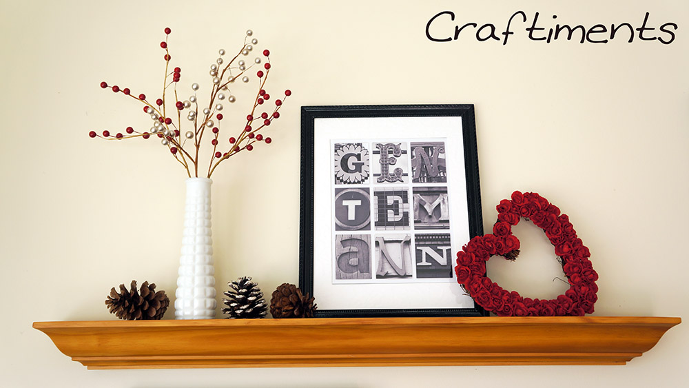 Craftiments:  Vase of berries and heart wreath