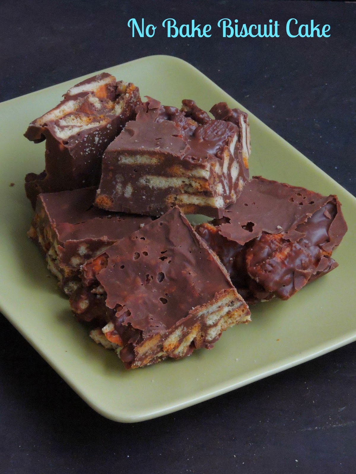 No Bake Biscuit Cake Cook N Click