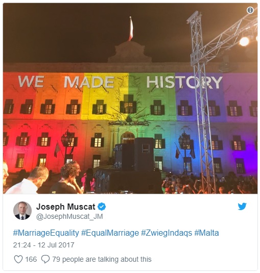 Ben Aquila's blog Malta allows samesex couples to marry