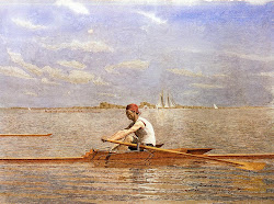 eakins thomas scull single biglin john watercolour 1873 painting paintings cowperthwait artists rowboats 1874 wikiart realism drawing cm paper canvas