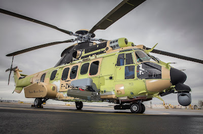 Airbus Helicopters H225M con HForce, equipado con lanzacohetes (Foto: Airbus Helicopters)