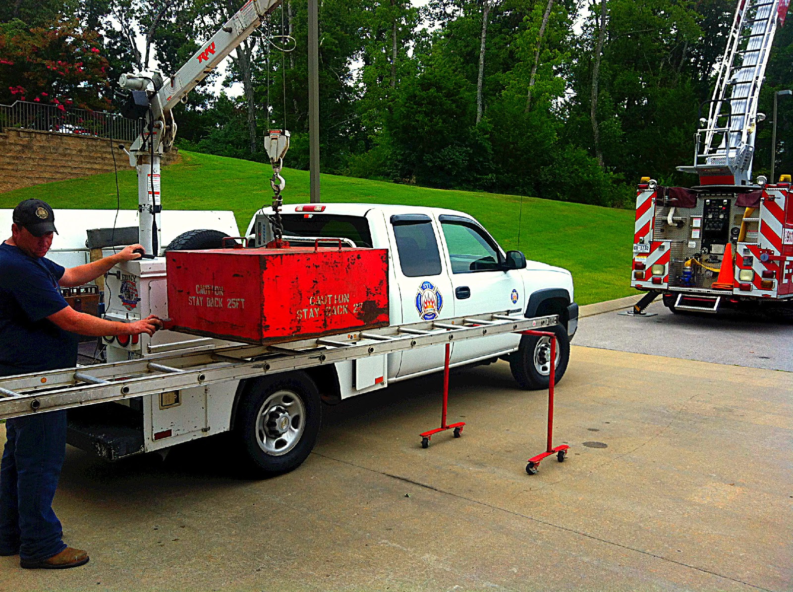 Brentwood Fire and Rescue Station Life Ladder Testing