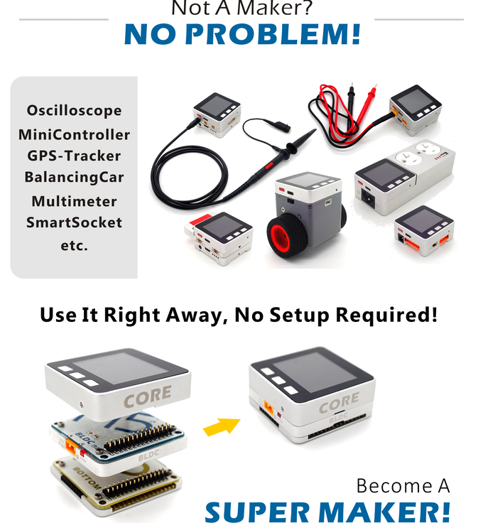 M5Stack Stackable Arduino with Compact Aluminum Shell. M.B Raw
