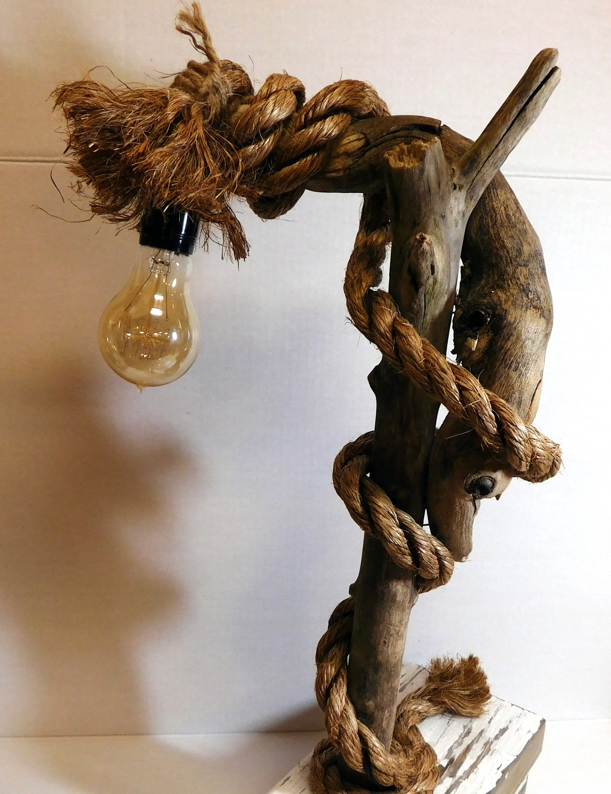 Coastal Bohemian Driftwood Lamp