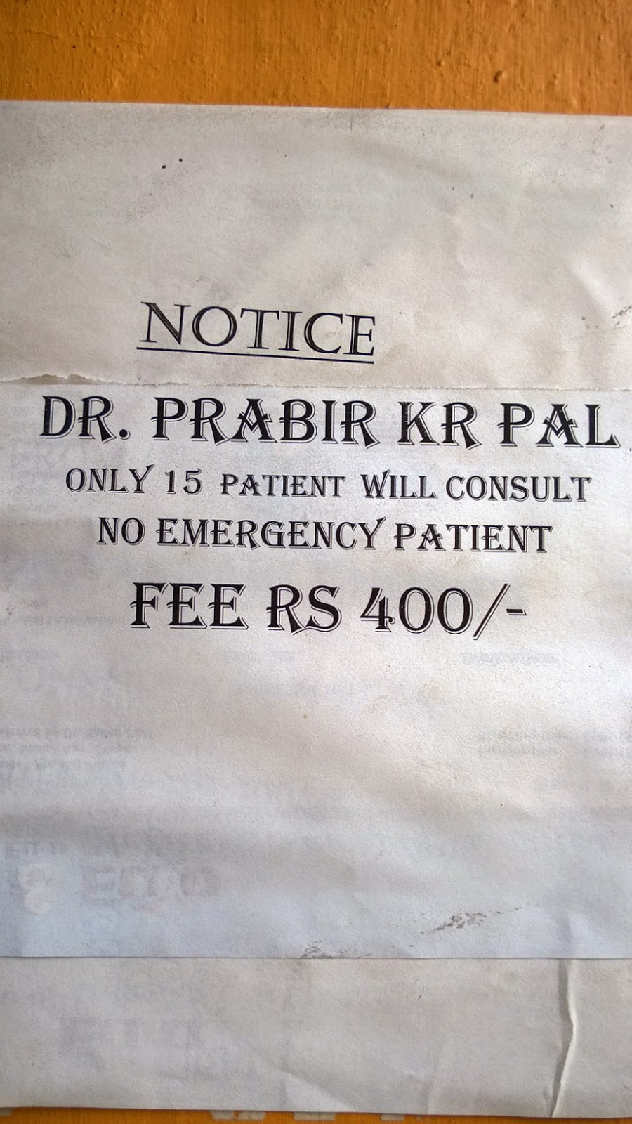 Is this expected from a professional doctor? - Dr. Prabir Kr. Pal - Euro Medical Services Private Limited in Howrah Maidan, near Vodafone and Raymond showroom