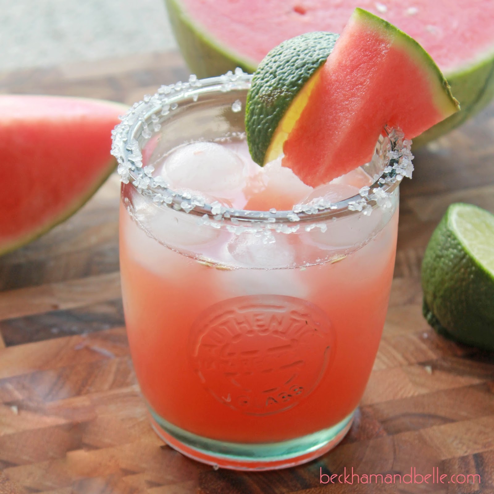Watermelon Margarita (On the Rocks) - Beckham + Belle Watermelon Margarita (On the Rocks) - Beckham + Belle
