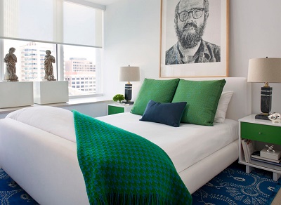 Habitaciones decoradas en verde y gris - Ideas para decorar dormitorios