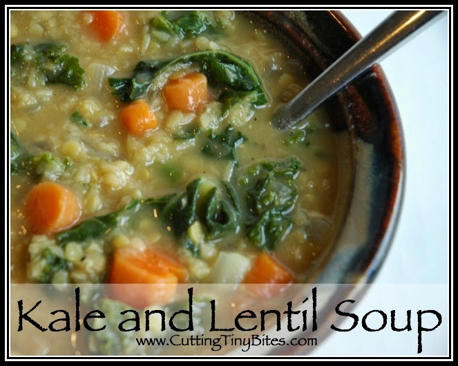Kale and lentil soup.  Hearty, flavorful vegetarian meal with only a few simple ingredients.  