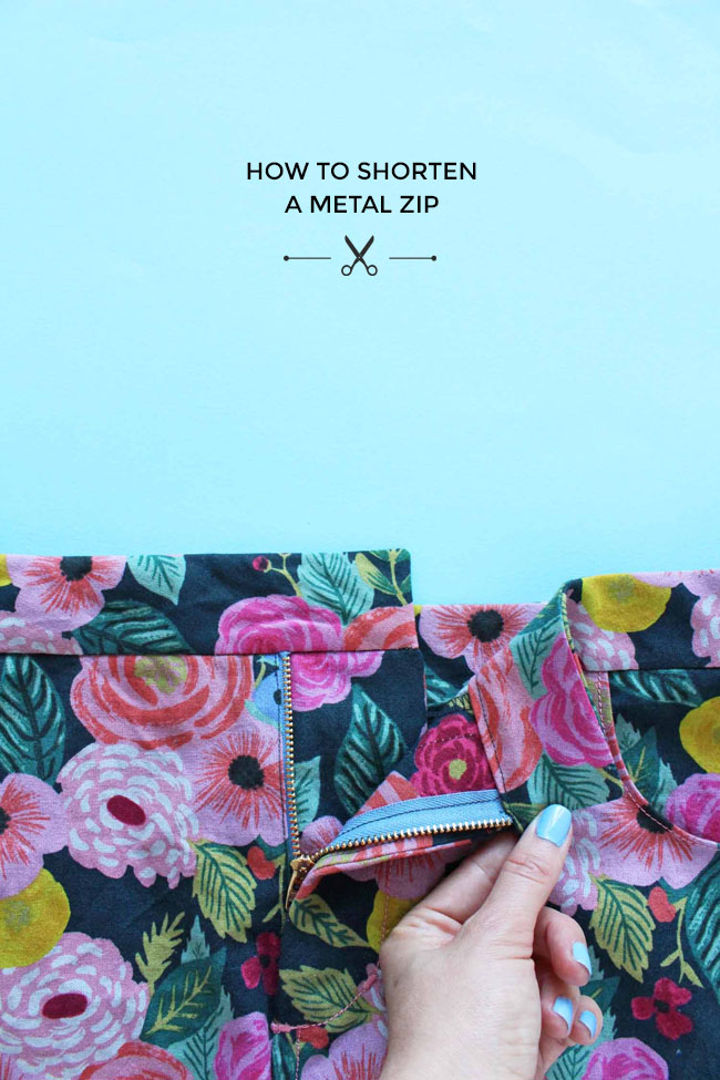 How to shorten a metal zip - Tilly and the Buttons