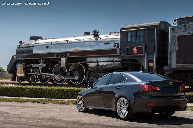Lexus IS250 Fitted with 20 Inch BD-4 Wheels in Silver Polish - Blaque Diamond Wheels