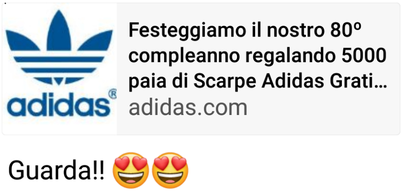 adidas gratis whatsapp