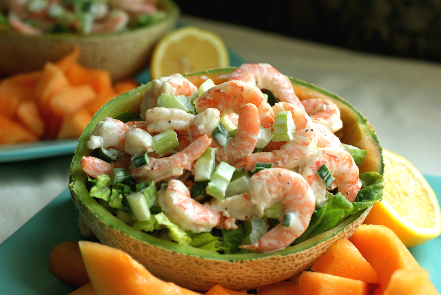 Alice and the Mock Turtle Neptune's Chest Shrimp Salad with Melon