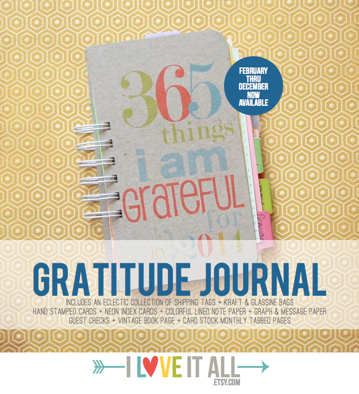 Gratitude Journal | iloveitall.etsy.com