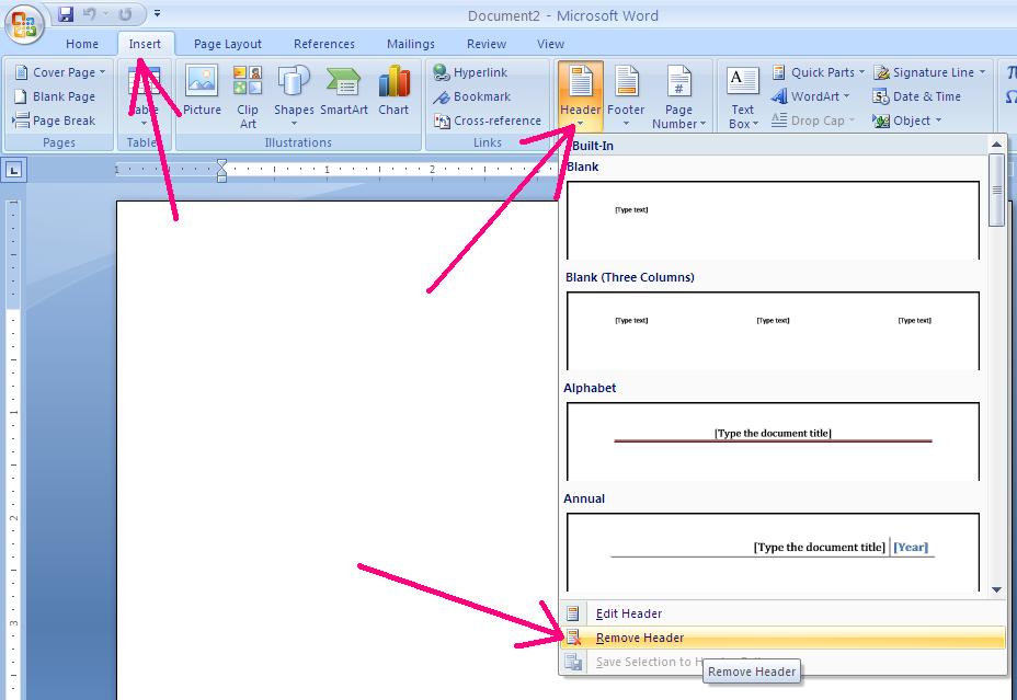 How To Delete A Blank Page In Word 2007 Get Rid Of An Unwanted Blank 