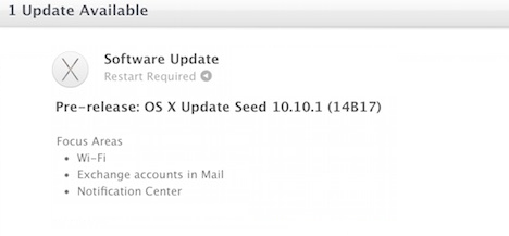 Mac OS X Yosemite 10.10.1 Beta 1 (Build-14B17)