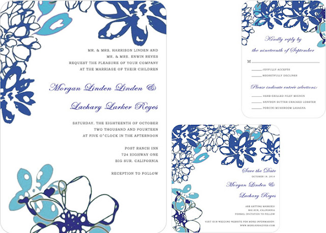 watercolor floral wedding invitations