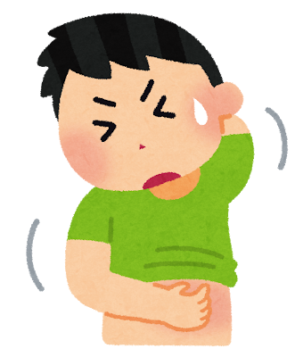 痒い男の子のイラスト