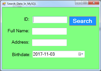 vbnet search data in mysql database