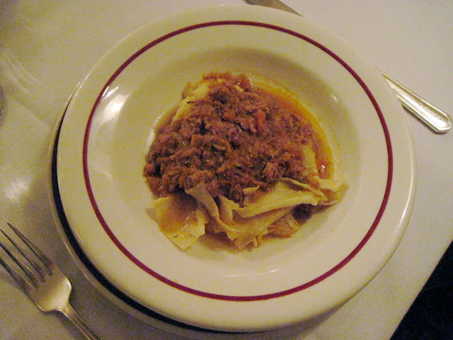 The signature dish of Lasagna at Marchi's Restaurant in New York