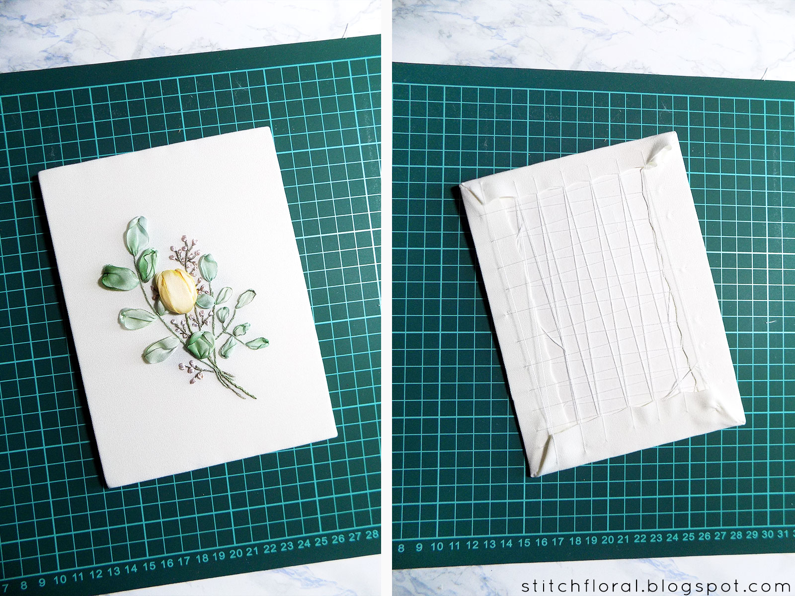 How to frame hand embroidery tutorial Stitch Floral