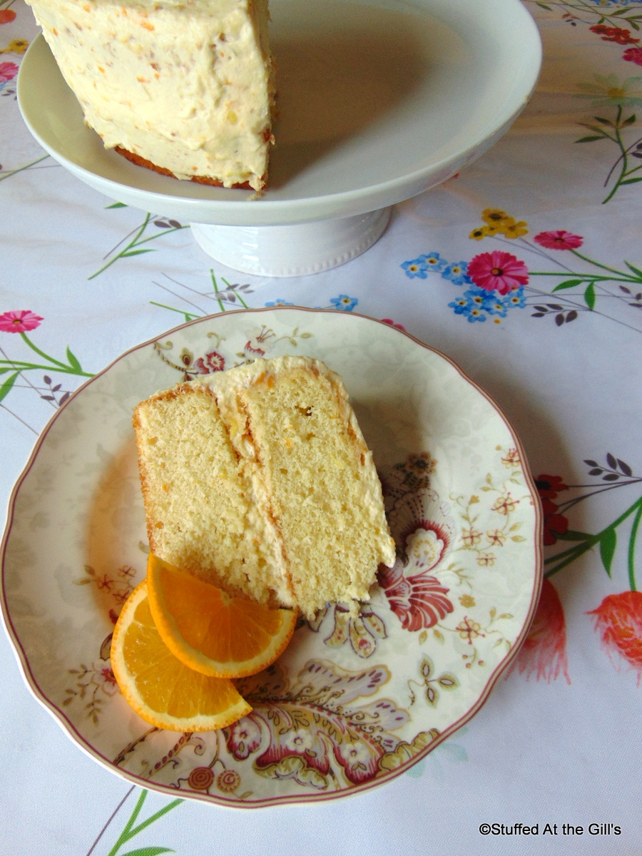 Orange Layer Cake with Whipped Orange Frosting
