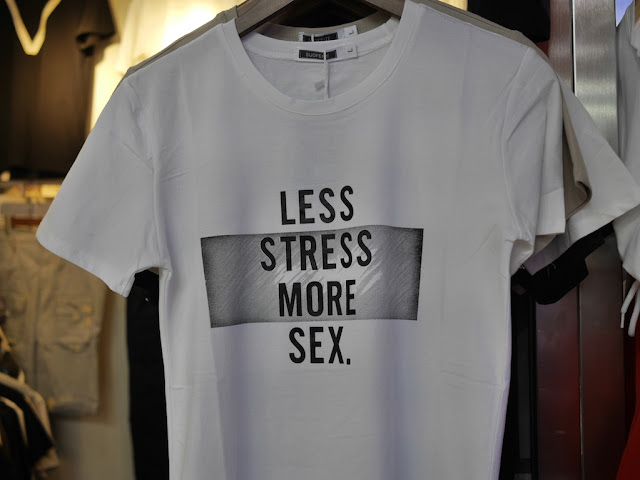"Less Stress More Sex." shirt