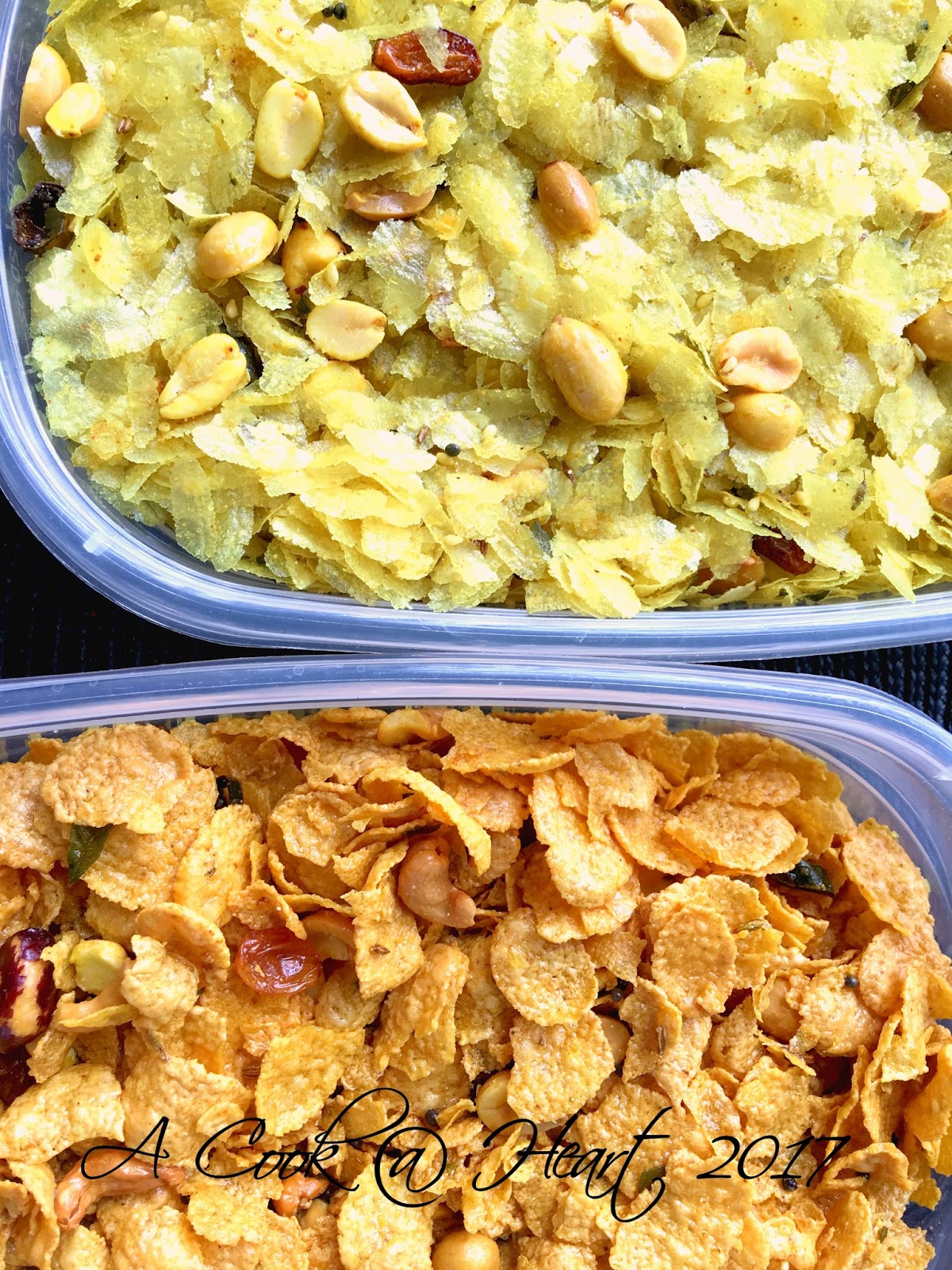 A Cook Heart (Cornflakes) Chivda for colleagues