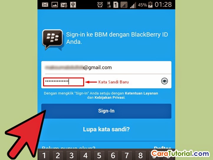 Sign-in ke BBM dengan Blackberry ID Anda