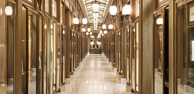 Gallery at breathtaking feminine romantic luxury interior renovated Ritz Paris