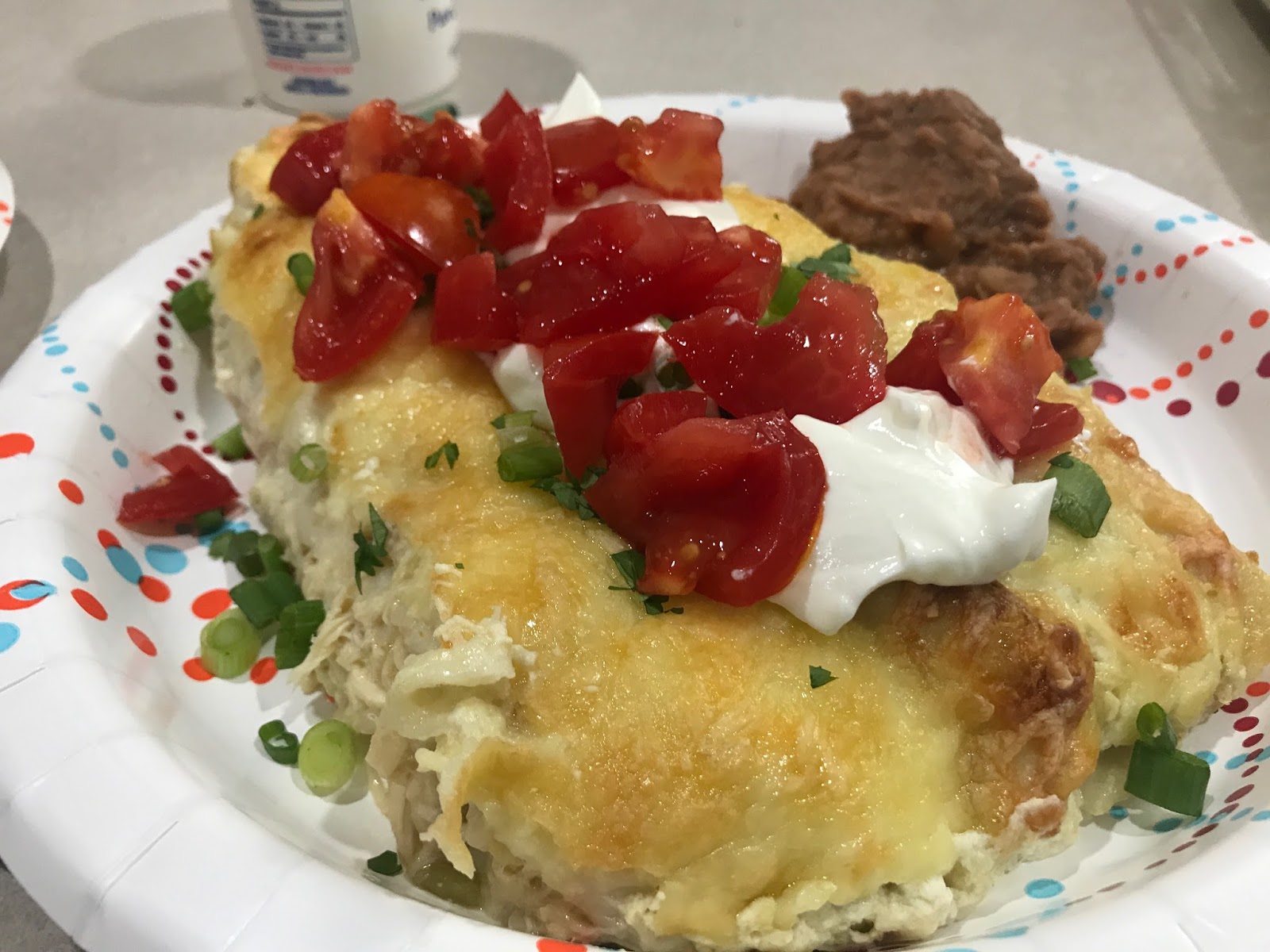 Quick And Easy Green Chile Chicken Enchilada Casserole