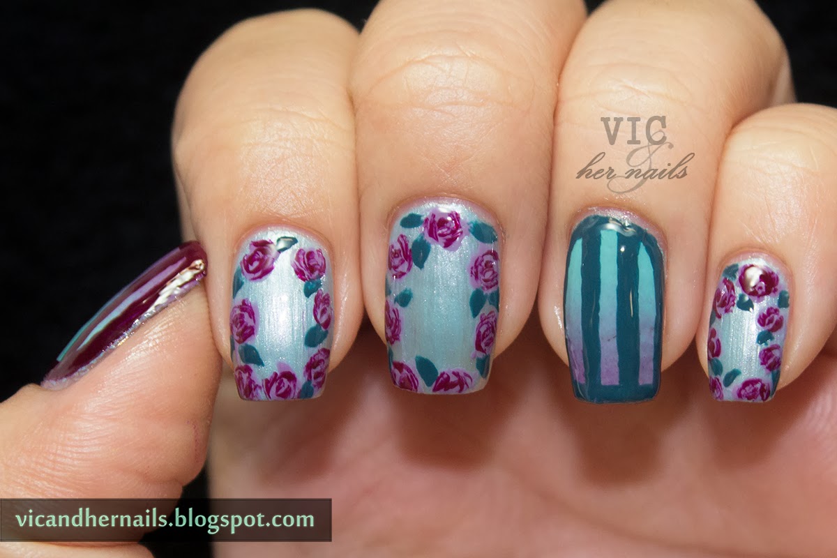 Vic and Her Nails: January N.A.I.L. - Theme 4: Border Manis