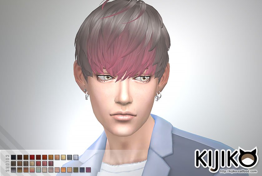 Short Hair With Heavy Bangs By Kijiko Sims 4 Panda Cc