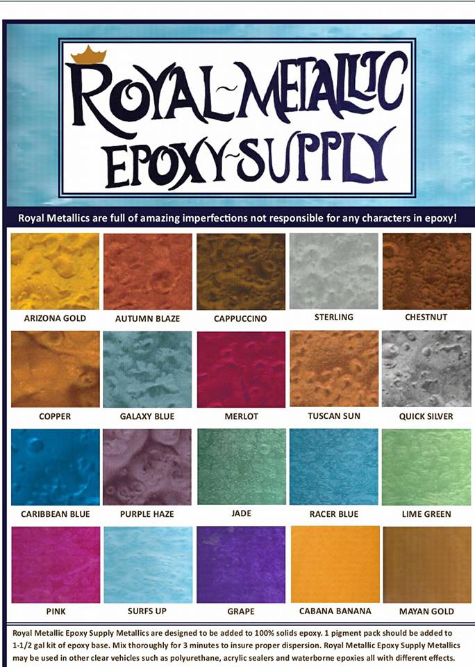 Metallic Epoxy Color Chart