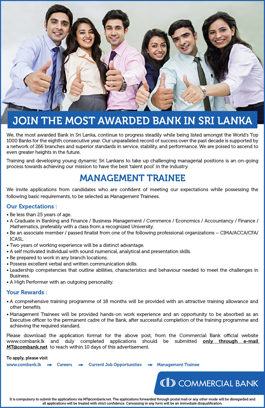 Management Trainee Commercial Bank