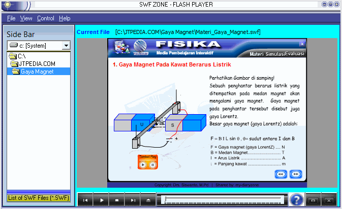 Animasi dan Simulasi Gaya Magnet - Gaya Lorentz Media Belajar Interaktif - Animasi dan Simulasi Gaya Magnet - Gaya Lorentz