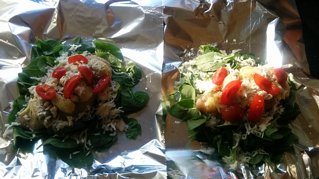 Got it, Cook it Chicken, Spinach & Artichokes Baked in Foil