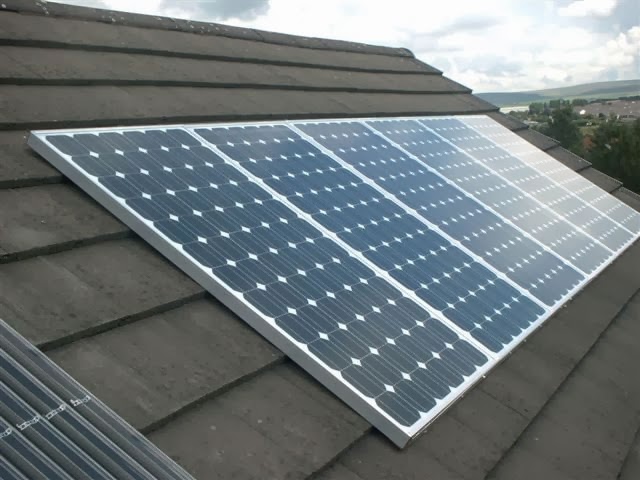 Solar panel on the roof