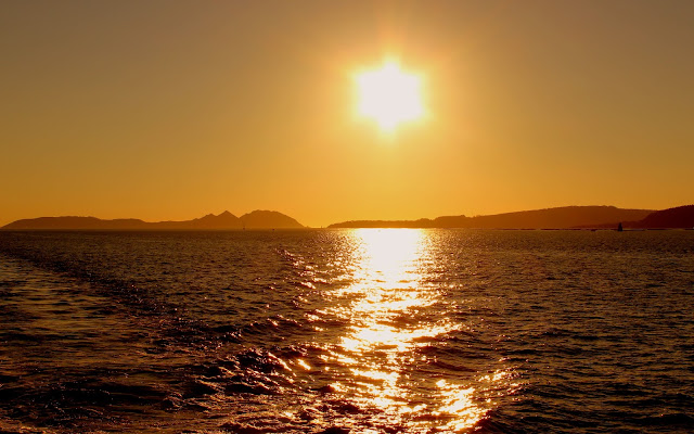 Puesta de sol en las Islas Cíes