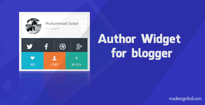 Blogger Author Widget with CSS3