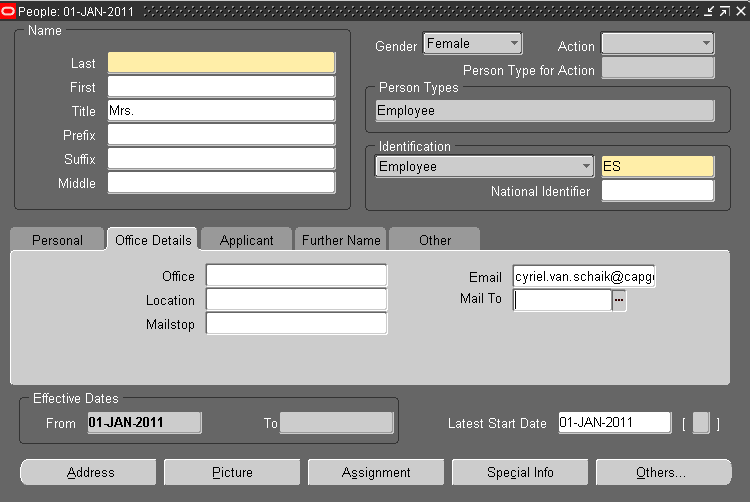 Synchronize Email Address between User and HR Employee Oracle EBS and