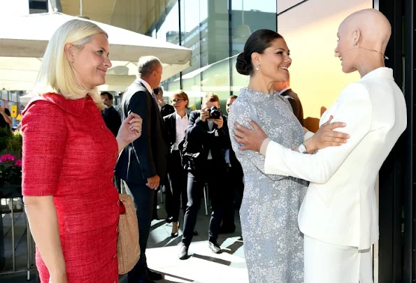Crown Princess Victoria of Sweden and Crown Princess Mette-Marit of Norway attend EAT Stockholm Food Forum at the Clarion Hotel 