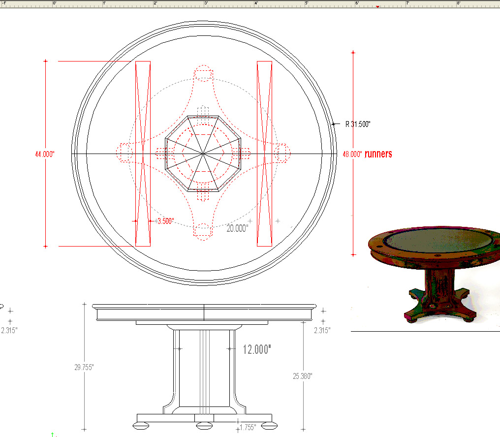 Poker Table CAD Drawings