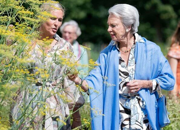 Danish Queen Margrethe and Princess Benedikte opened the Royal Vegetable Garden at Graasten Castle, Crown Princess May and Princess Isabella