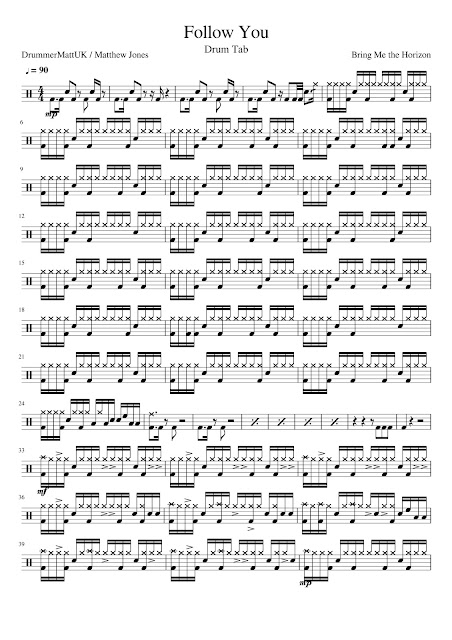 drum tab notes drum tab notes