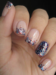 nails july 4th glitter nail fourth sparkly french sparkle easy designs finger simple tip manicure goose right happy lasts tons