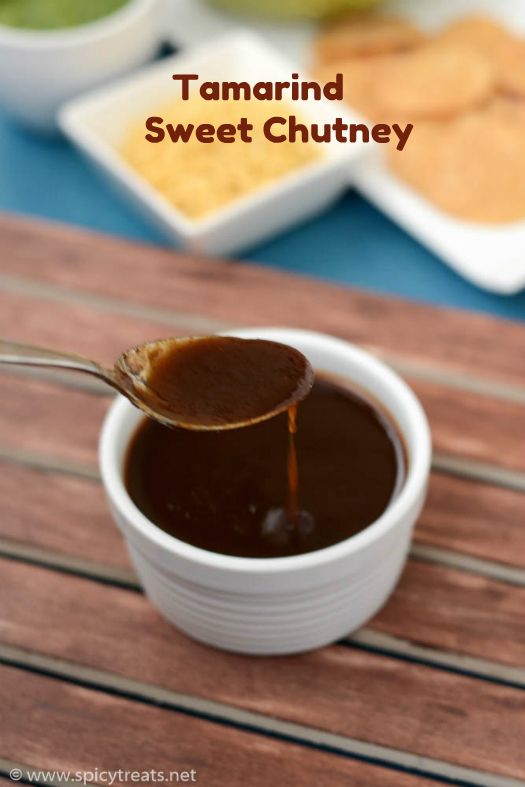 Spicy Treats Tamarind Sweet Chutney Recipe(No Dates) Imli Ki Meethi