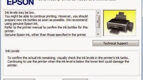 cara reset printer epson l360 tanpa software